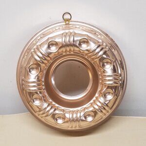 Copper Tone Aluminum Ring Jello Mold Wall Hanging